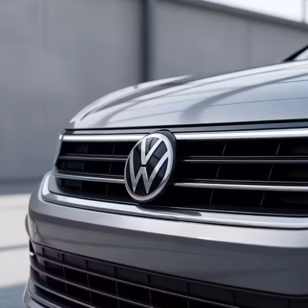 Передняя часть автомобиля Volkswagen с логотипом