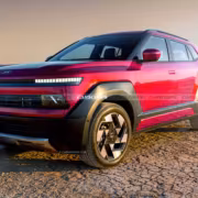 Электрический кроссовер Hyundai Kona 2027 на пустынной местности