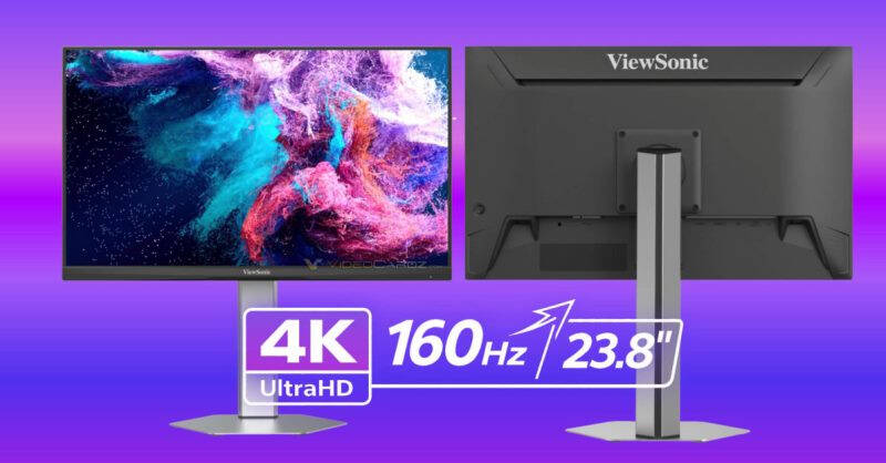 Монитор ViewSonic VX24G26J-4K получил 4K и 160 Гц