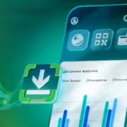 Мобильный телефон с графиком доходов приложение СберБизнес