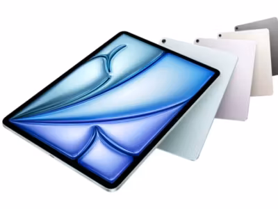 Планшет iPad и ноутбук Mac трех цветов