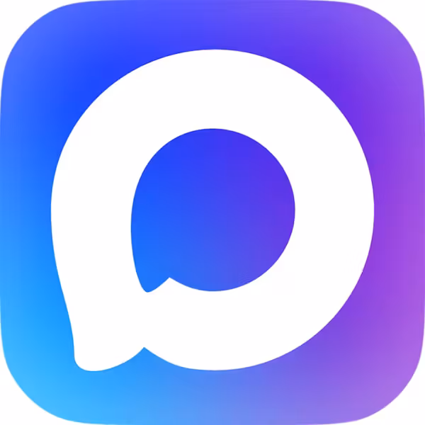 Логотип приложения Max для iPhone на фоне градиента