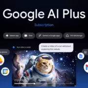 Интерфейс Google AI Plus с видео и иконками