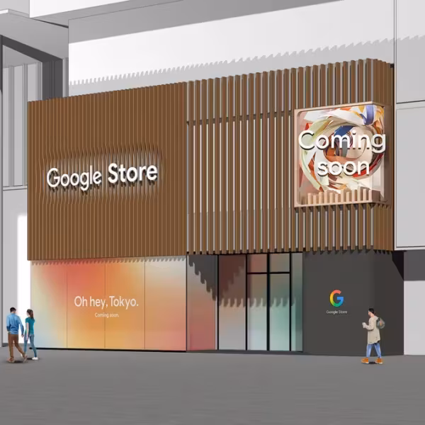 Макет магазина Google Store в Токио