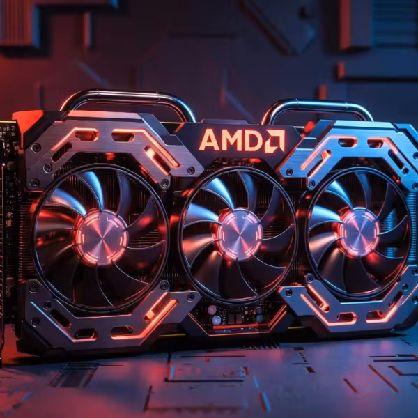 Видеокарта AMD на RDNA 5 с подсветкой охлаждение