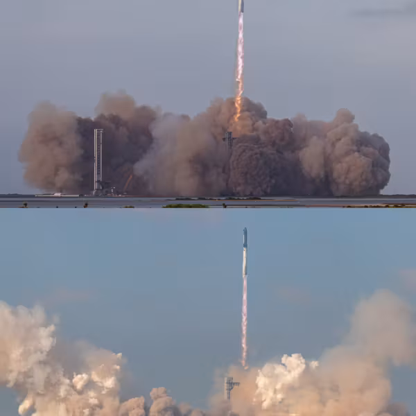 Ракета SpaceX Starship взлёт и пусковой старт