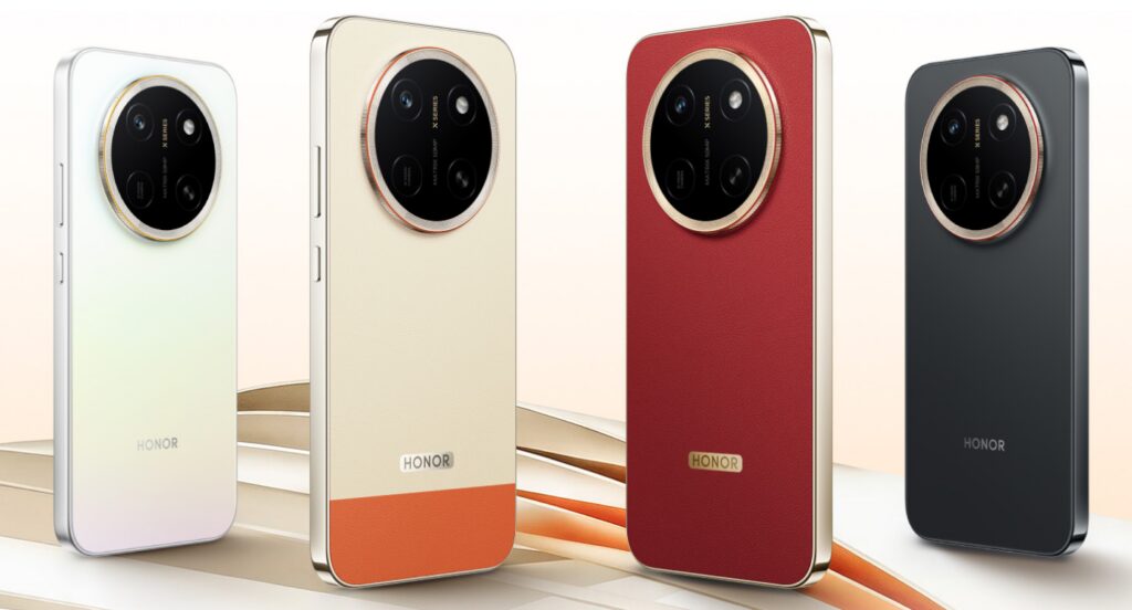Четыре смартфона Honor X80 Pro Max разных цветов