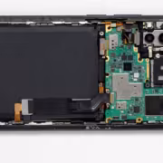 Внутренний механизм смартфона Xiaomi с батареей