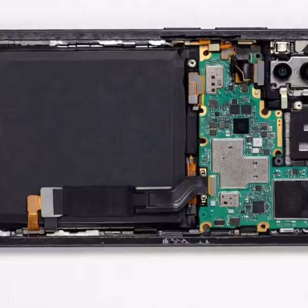 Внутренний механизм смартфона Xiaomi с батареей
