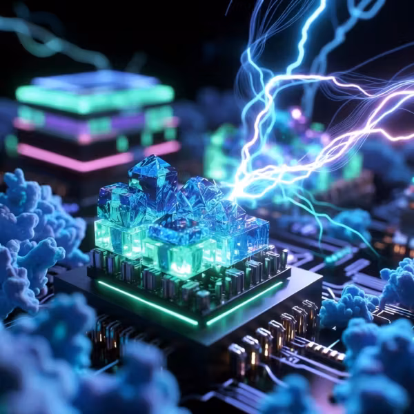 Кремниевые чипы GaN Infineon, схема с электрическими зарядами