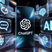 Телефон с логотипом ChatGPT и отображением AI функций