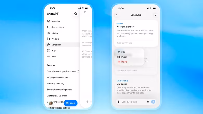 OpenAI добавила центр задач в ChatGPT и отключила Pulse