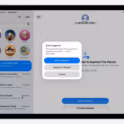Экран iPadOS 27 с сообщением запроса разрешения для контакта Siri AI
