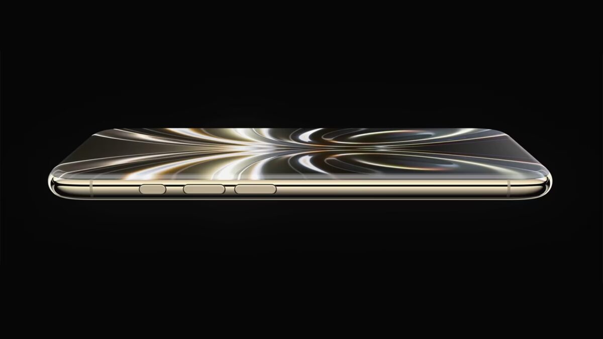 Боковая сторона iPhone 20 с кнопками и дисплеем