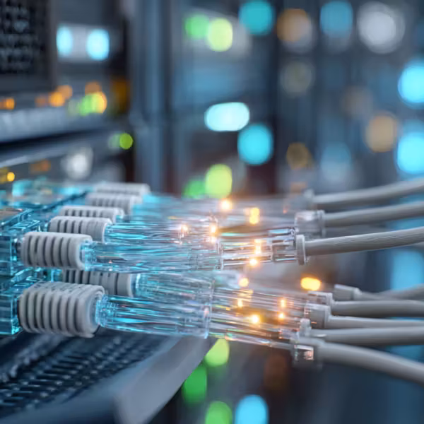 Порты и кабели на серверной линии «МегаФон» 400G-трансиверы
