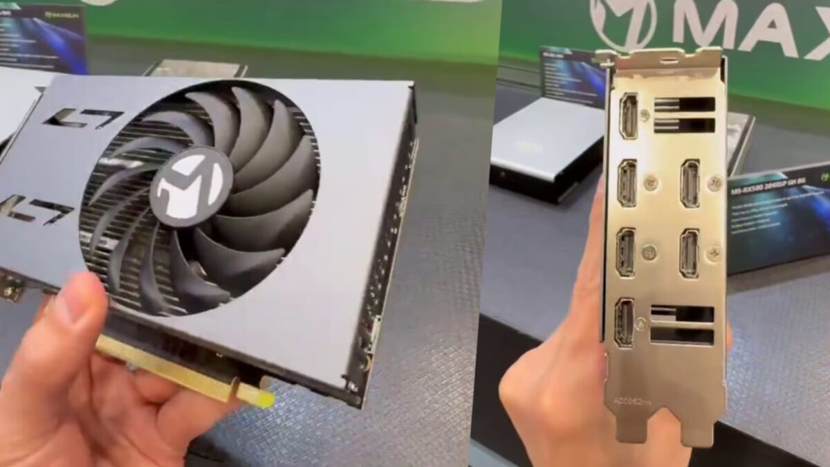 Графическая карта MaxSun Radeon RX 580 2048SP с 6 HDMI