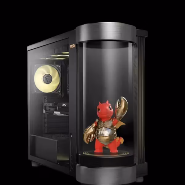 Игровой ПК MSI MEG Vision X2 AI+ с фигуркой дракона