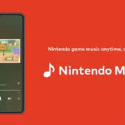 Мобильное устройство с приложением Nintendo Music и плеером