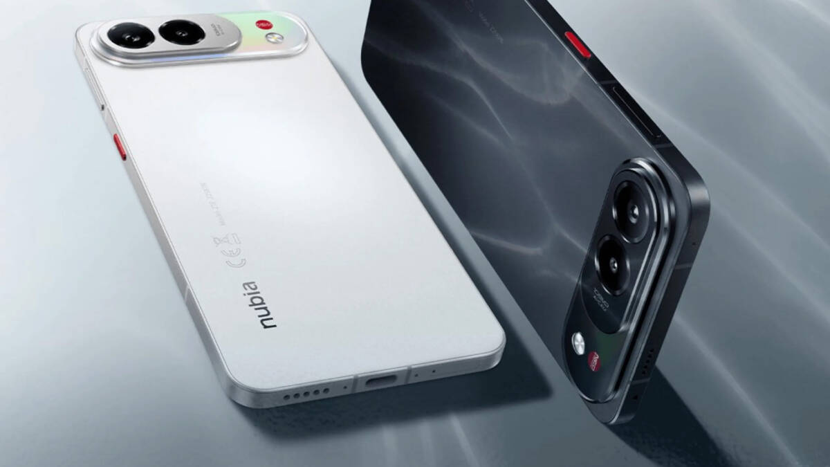 Смартфон Nubia Air Pro на стеклянной поверхности