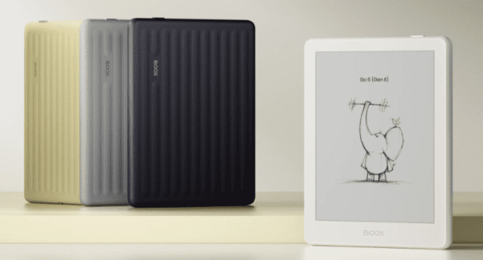 Блоки BOOX Go 6 Gen II трех цветов и электронная книга