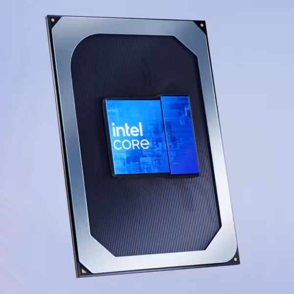 компьютерный процессор с логотипом intel core