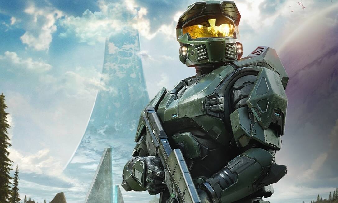 Microsoft теряет до сотен долларов на каждой Xbox Series 1 Костюм Spartan из игры Halo на фоне с несколькими архитектурными сооружениями