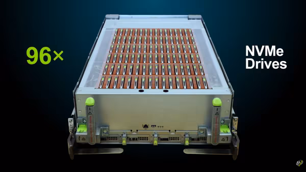 Сервер Wiwynn с 96 SSD и 4 RTX Pro 6000