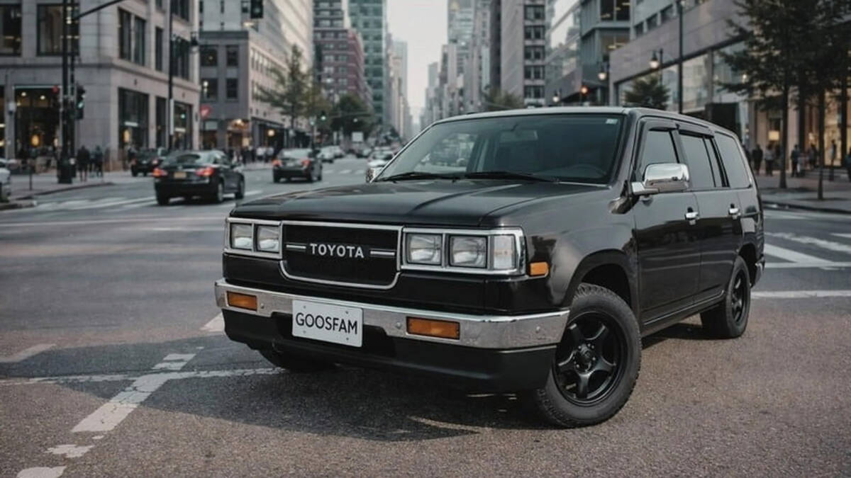 Черный минивэн Toyota Probox с тюнинг-комплектом RetroPro