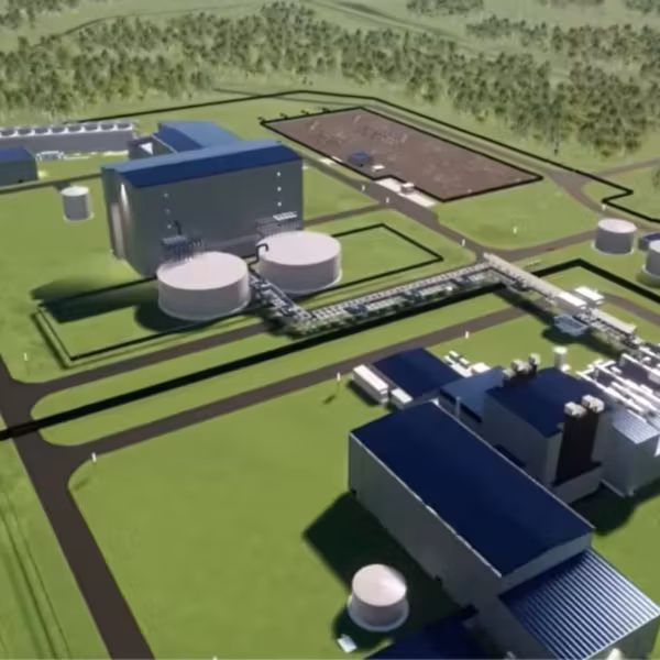 Модель реактора Natrium TerraPower на территории объекта