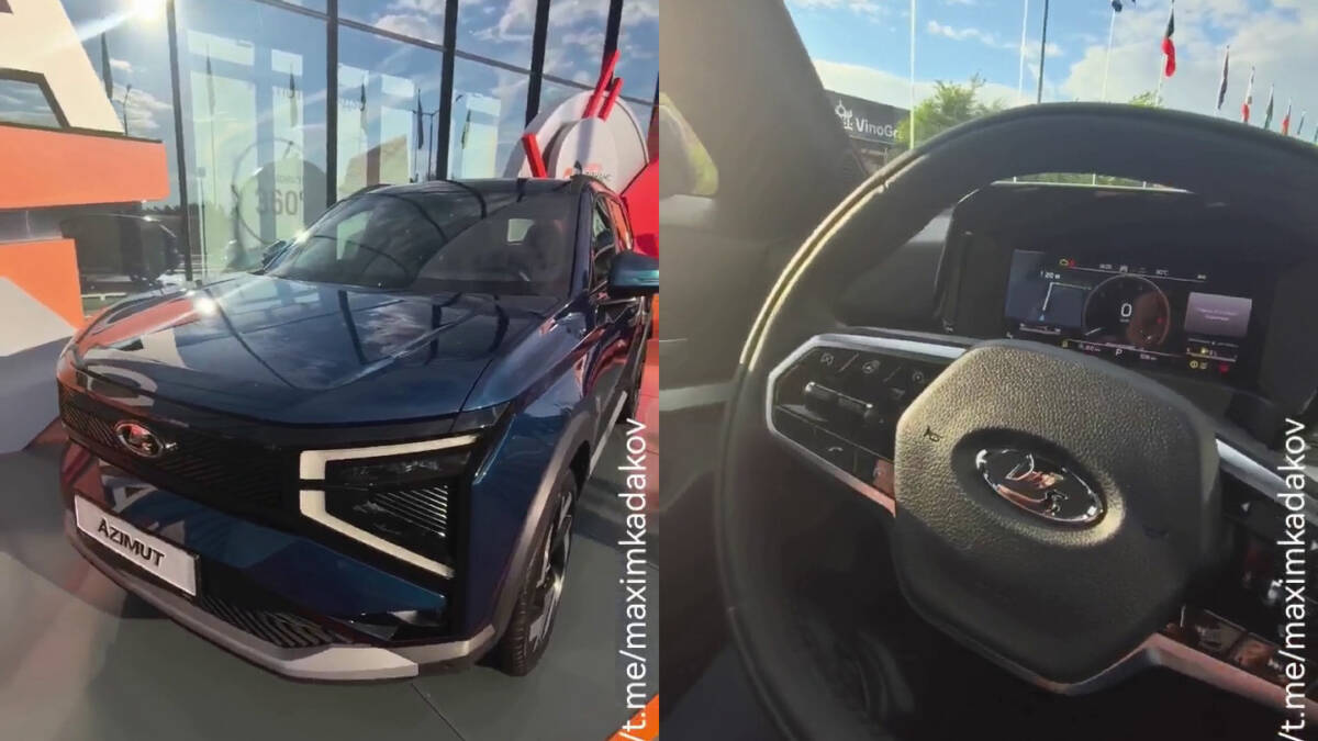 Автомобиль кроссовер Lada Azimut внутри салона и снаружи