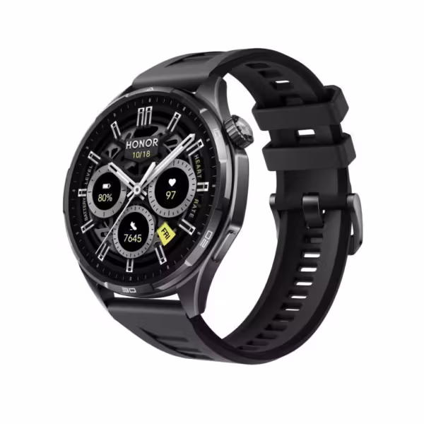 Смарт-часы HONOR Watch 6 черные с циферблатом с аналоговыми часами