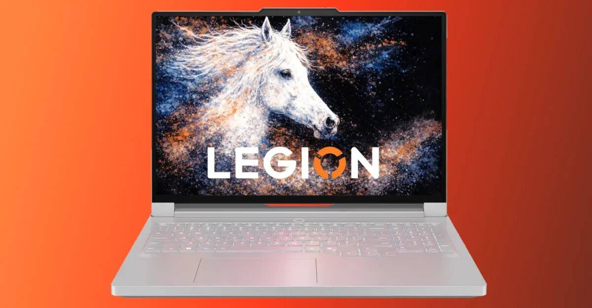 Ноутбук Lenovo Legion R9000P с изображением на экране