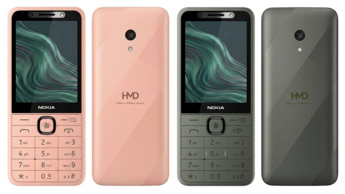 Nokia 250 4G Smart два телефона спереди и сзади