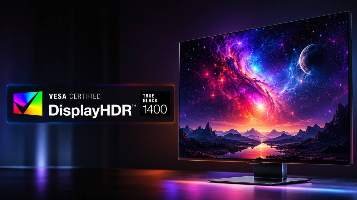 VESA ввела стандарт DisplayHDR True Black 1400 для OLED с пиком 1400 нит 1 Монитор OLED DisplayHDR True Black 1400 с яркостью