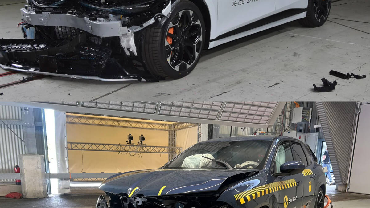 Разбитый Zeekr 7GT в краш-тесте Euro NCAP