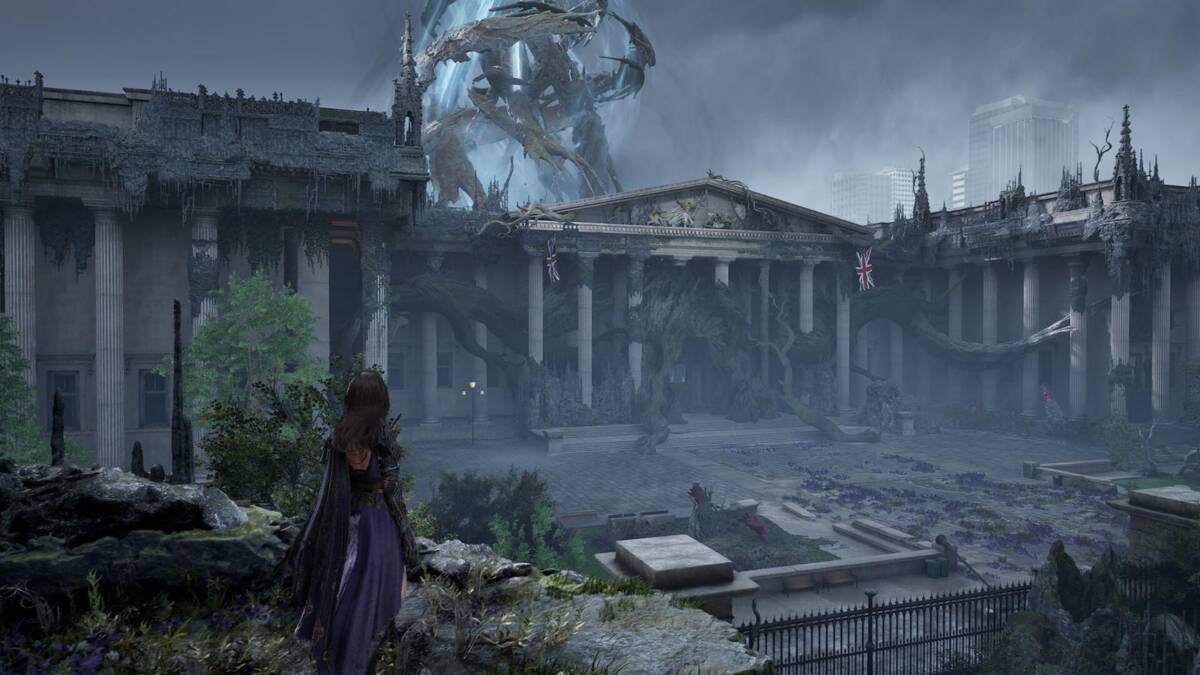 Gamescom 2026: показали 19 минут геймплея Tides of Annihilation 1 девушка смотрит на разрушенное здание с гигантским существом в небе