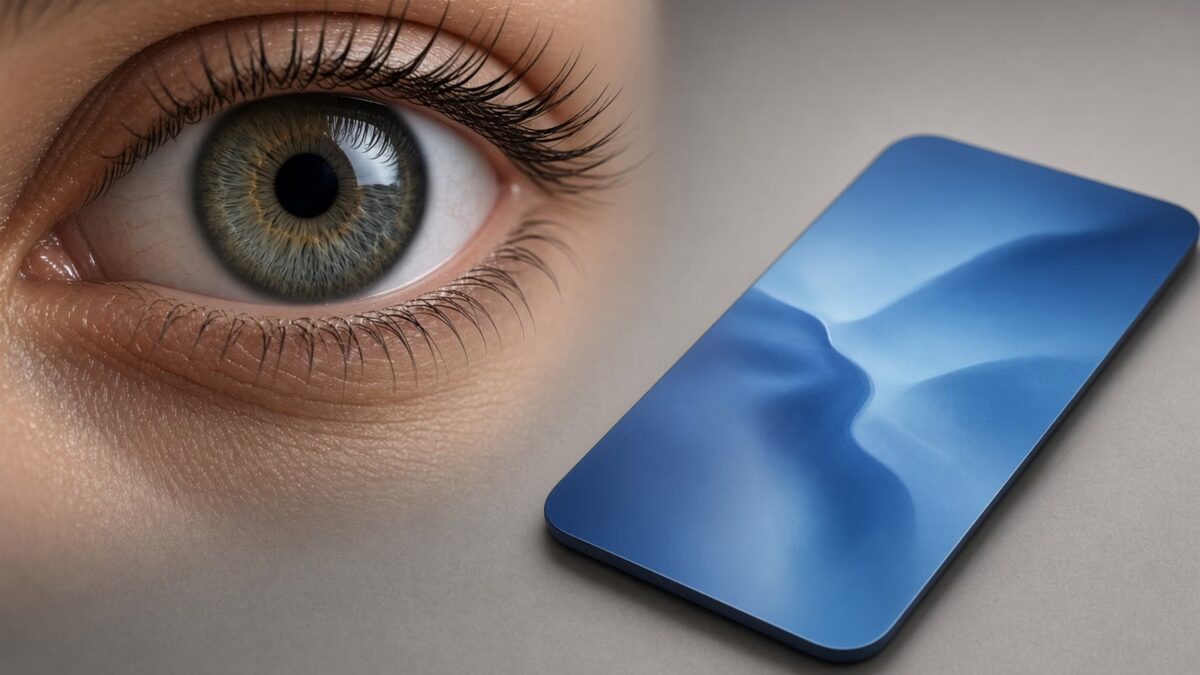 Oppo анонсировала серию Find X10 с новым ProXDR и выходом в сентябре 1 близкий план глаза человека с смартфоном Oppo Find X Series