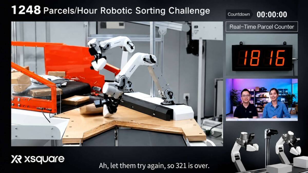 Робот X Square Robot сортирует посылки за час