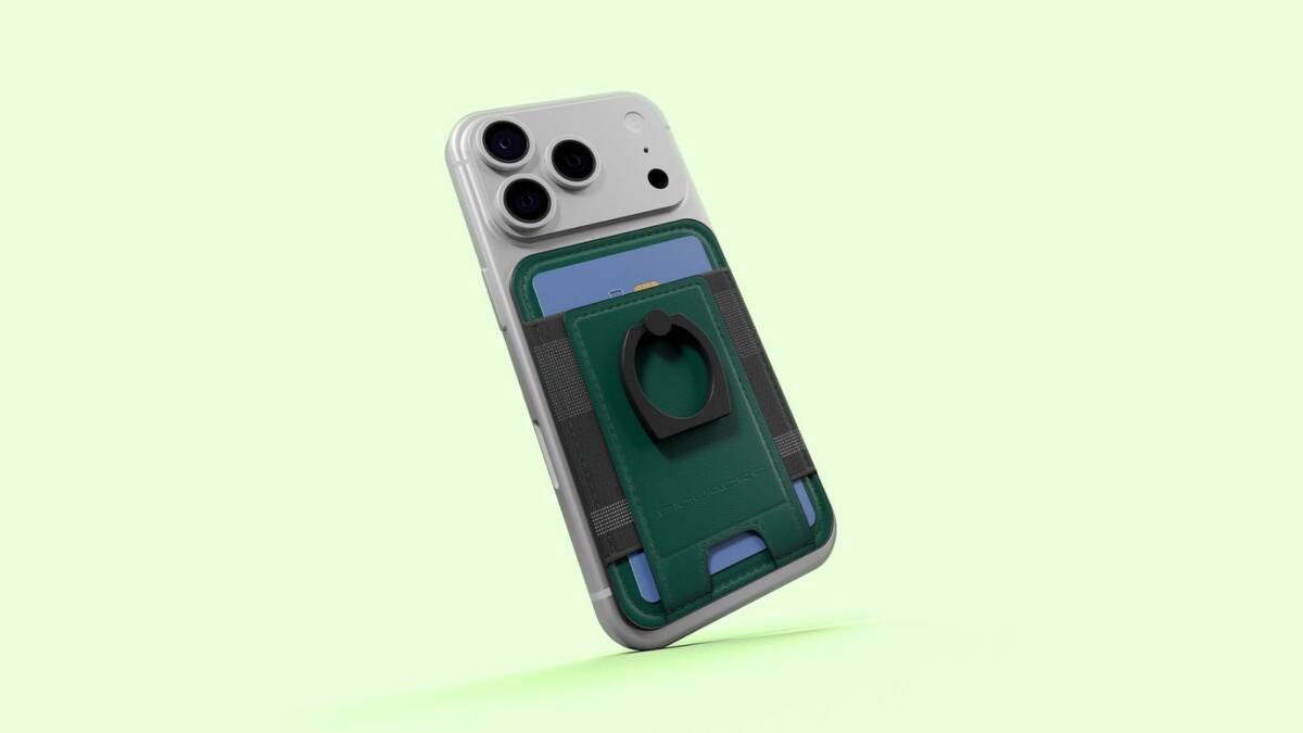 Смартфон iPhone с дополнительным держателем Piquadro Bagmotic