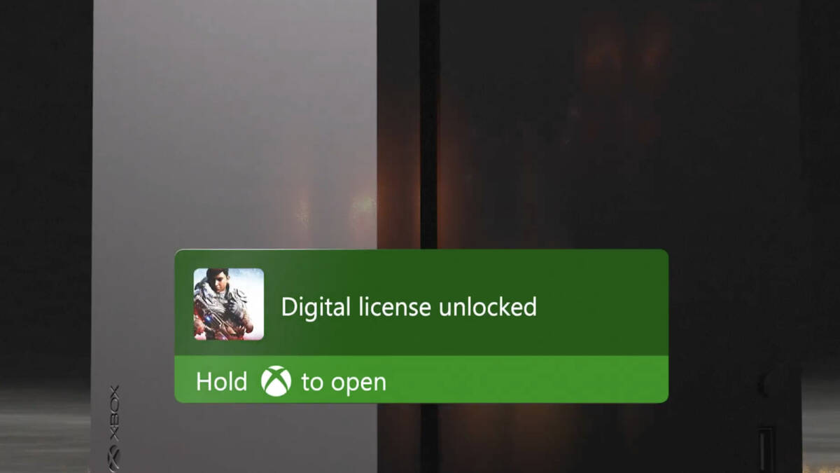 Сообщение Xbox о цифровой лицензии для игр с дисков Xbox