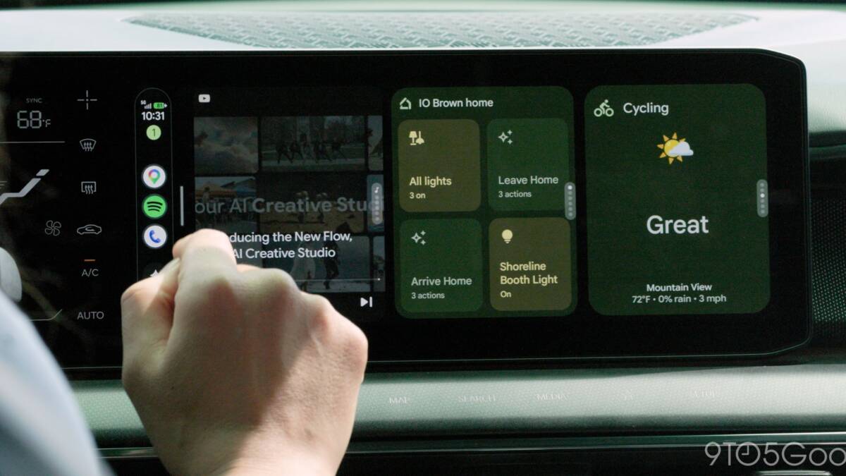 В Android Auto 18.0 beta нашли кнопку запуска нового интерфейса Cielo 1 Интерфейс сенсорного экрана автомобиля управление светами и поездками