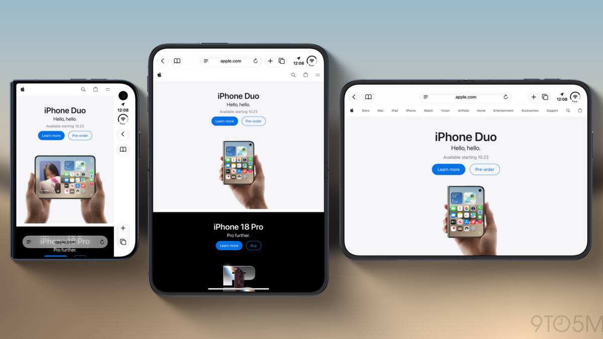 Apple ищет решение для Safari на внешнем экране iPhone Duo