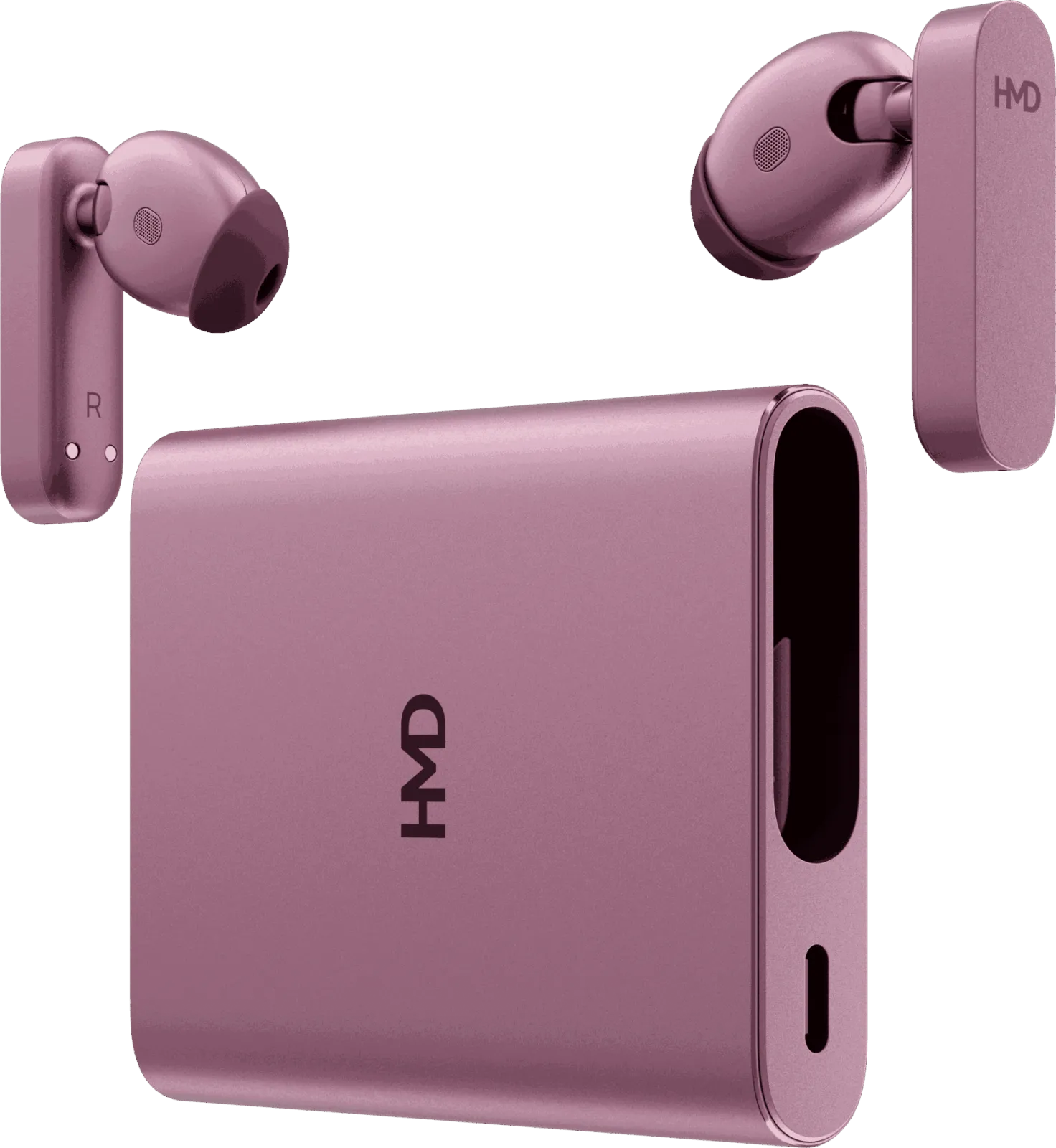 Hmd Amped Buds Pink Angled Open Int